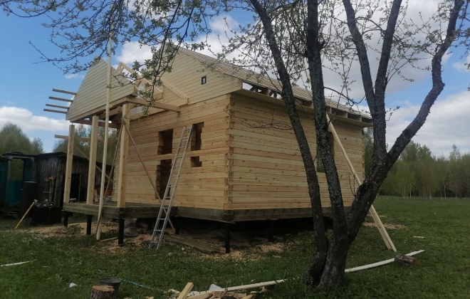 4 Брусовой дом ОД-18, 6Х7.5м, 42 М², Псковская область, Новоржевский район, деревня Прусы (4)